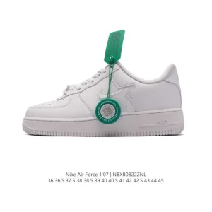 Nike Air Force 1 07 Low White Leather Casual Sneakers