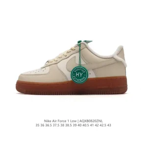 Nike Air Force 1 Low 07 Fv3701-119 White Leather Sneakers with Air Cushion