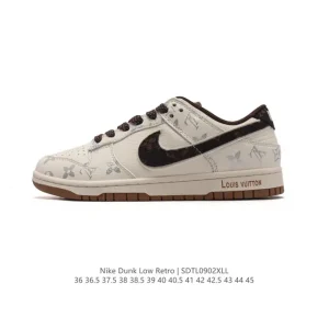 Nike Dunk Low Retro Louis Vuitton Collaboration Vintage Basketball Sneaker