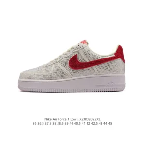 Nike Air Force 1 '07 Low Crystal Low-Cut Thick Sole Sneakers