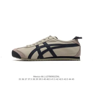 ASICS Onitsuka Tiger Mexico 66 Classic Retro Leather Sneakers for Men and Women
