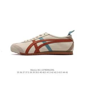 ASICS Onitsuka Tiger Mexico 66 Classic Vintage Leather Sneakers