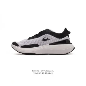 Lacoste Men's Chunky Sole Platform Sneakers with Breathable Mesh Upper