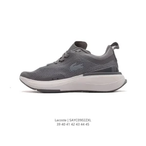 Lacoste Men's Chunky Sole Platform Sneakers with Breathable Mesh Upper