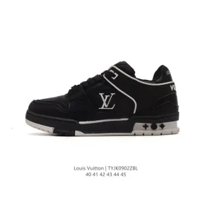 Louis Vuitton Trainer Sneaker Low Thick Sole Comfortable Men's Shoes