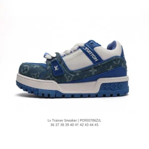 Louis Vuitton Trainer Low Sneaker Men Women Fashion Shoes