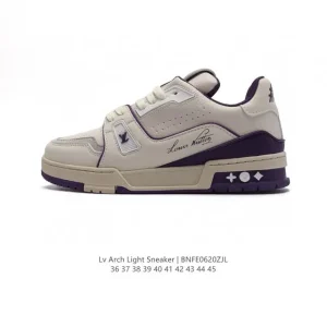 Louis Vuitton Trainer Sneaker Low White Leather Fashion Shoes