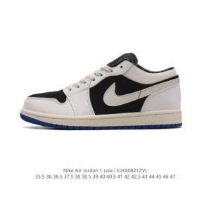 Jordan AJ1 Low Retro Low Top Basketball Shoes in Classic Black and White