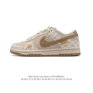 Nike Dunk Low Retro Gucci Collaboration Vintage Basketball Skate Shoes