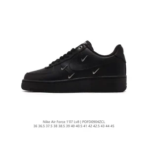Nike Air Force 1 Low 07 Leather White Sneakers with Air Cushion Sole
