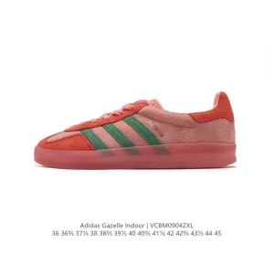 Adidas Originals Gazelle Indoor Retro Leather Sneakers with Gum Sole