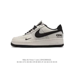 Nike Air Force 1 Low 07 White Leather Low Cut Sneakers with Air Cushion