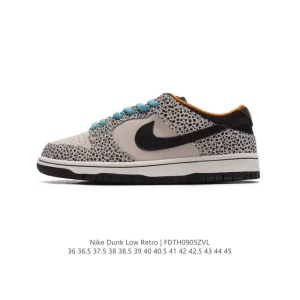 Nike SB Dunk Low Pro Fz1233 Vintage Leather Skateboarding Shoes for Men and Women