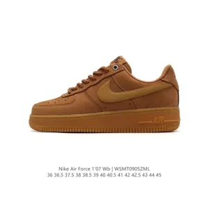 Nike Air Force 1 07 Low White Leather Sneakers with Air Cushion