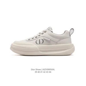 Dior Men's Low-Top Vintage Retro Sneakers with Thick Sole