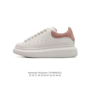 Alexander McQueen Oversized Sneaker Smooth Leather Thick Sole Glow Tail Fashion Shoes