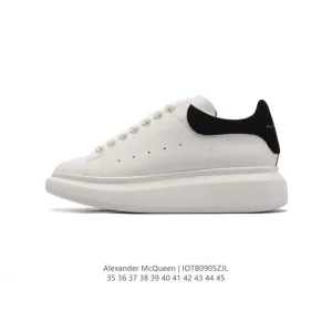 Alexander McQueen MCQ Chunky Sneakers Smooth Leather White Fashion Shoes