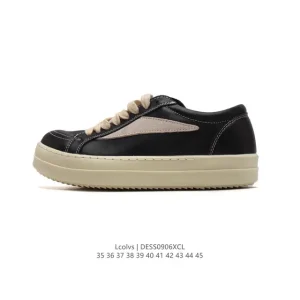 Rick Owens Lido Low-Top Sneakers Classic Triangle Mainline Leather