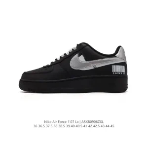 Nike Air Force 1 '07 Low Leather Casual Sneakers with Air Cushion