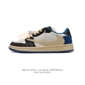 Jordan Air 1 Low OG SP Military Blue Reverse Swoosh Sneakers