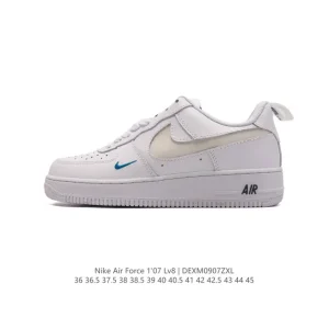 Nike Air Force 1 '07 Low White Leather Casual Sneakers for Men and Women