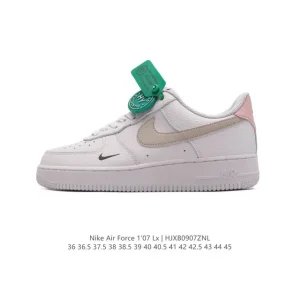 Nike Air Force 1 Low 07 White Leather Casual Sneakers for Men and Women