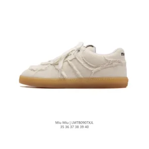 Miu Miu Inspired Canvas Sneakers for Women 2024Ss