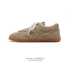 Miu Miu Gymnasium Sneakers 2024Ss Canvas Fashion Casual Shoes for Women