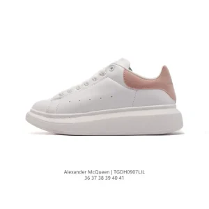 Alexander McQueen MCQ White Smooth Leather Platform Sneakers Women