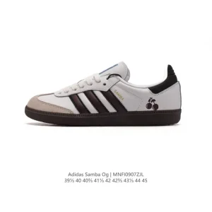 Adidas Samba OG Leather Shoes Classic White T-Toe Sneakers for Men