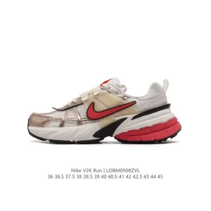 Nike V2K Run Retro Running Shoes with Cushioned Sole and Metallic Accents