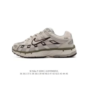 Nike P-6000 Premium Leather Mesh Cushioning Retro Running Shoes