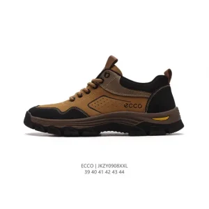 ECCO Men's Outdoor Hiking Sneakers Breathable Lightweight Lace-Up Shoes