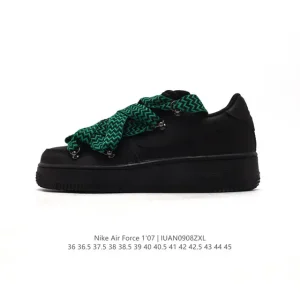 Nike Air Force 1 '07 Men's and Women's Retro Basketball Shoes with Leather Upper and Air Cushioning