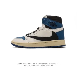Jordan Retro High OG AJ1 Reverse Swoosh Leather Basketball Shoes