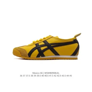 ASICS Onitsuka Tiger Mexico 66 Classic Leather Vintage Sneakers for Men and Women
