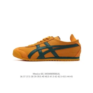 ASICS Onitsuka Tiger Mexico 66 Classic Leather Sneakers for Men and Women