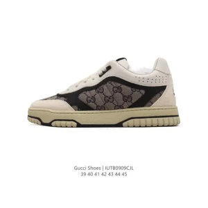Gucci Rhyton Platform Leather Sneaker Men's White Thick Sole 2024