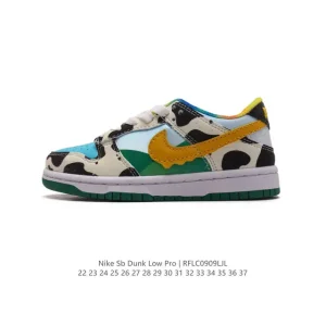 Nike SB Dunk Low Pro Kids Shoes Vintage Leather Skateboarding Sneakers