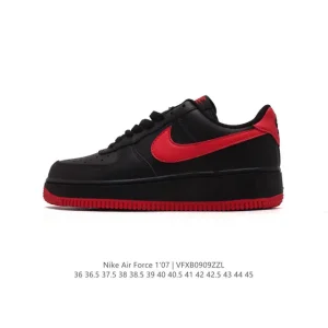 Nike Air Force 1 '07 Low Top Casual Sneakers with Air Cushioning