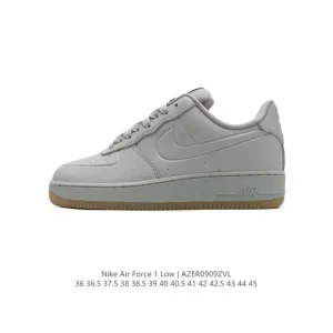 Nike Air Force 1 '07 Low White Leather Sneakers with Air Cushion
