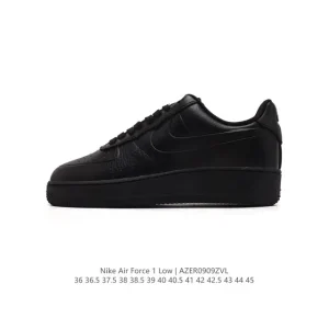 Nike Air Force 1 '07 Low White Leather Sneakers with Air Cushioning