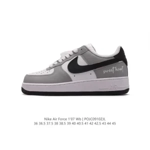 Nike Air Force 1 Low 07 White Leather Sneakers with Air Cushion