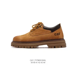 Cat Men's Low-Top Leather Work Boots with Goodyear Welt