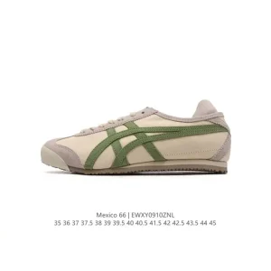 ASICS Onitsuka Tiger Mexico 66 Classic Retro Leather Sneakers for Men and Women