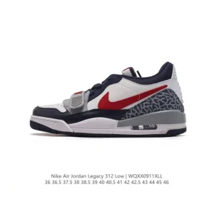 Jordan Legacy 312 Low Men's Basketball Shoes in Black and White
