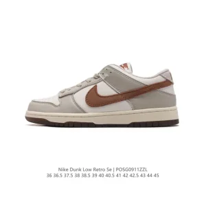 Nike Dunk Low Retro Basketball Skateboard Shoes Vintage Leather Casual Streetwear