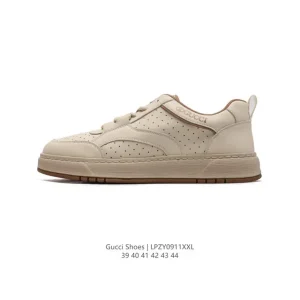 Gucci Rhyton Platform Men's Leather Sneakers 2024 New Color White Thick Sole