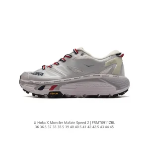 HOKA One One x Moncler Speedgoat Men's White Silver Hiking Shoes