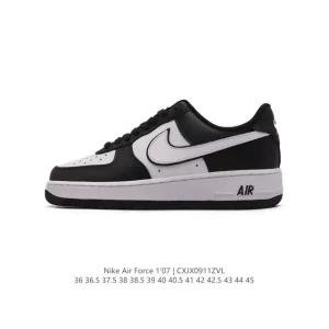 Nike Air Force 1 '07 Low White Leather Sneakers with Air Cushion